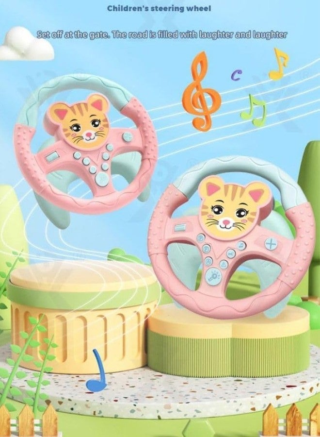 lizepto Premium Kids Driving Steering Wheel Funny Interactive Driving Wheel with Music (CAT) - Image 3